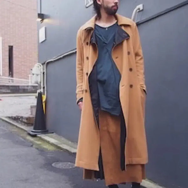 [BUNJANG] Bed J.W. Ford 2017 Camel Wool Blend Double Breasted High Neck Cuff Long Coat / Bed J.W. Ford  2017 소매브레스트 하이넥커프 더블 롱 코트