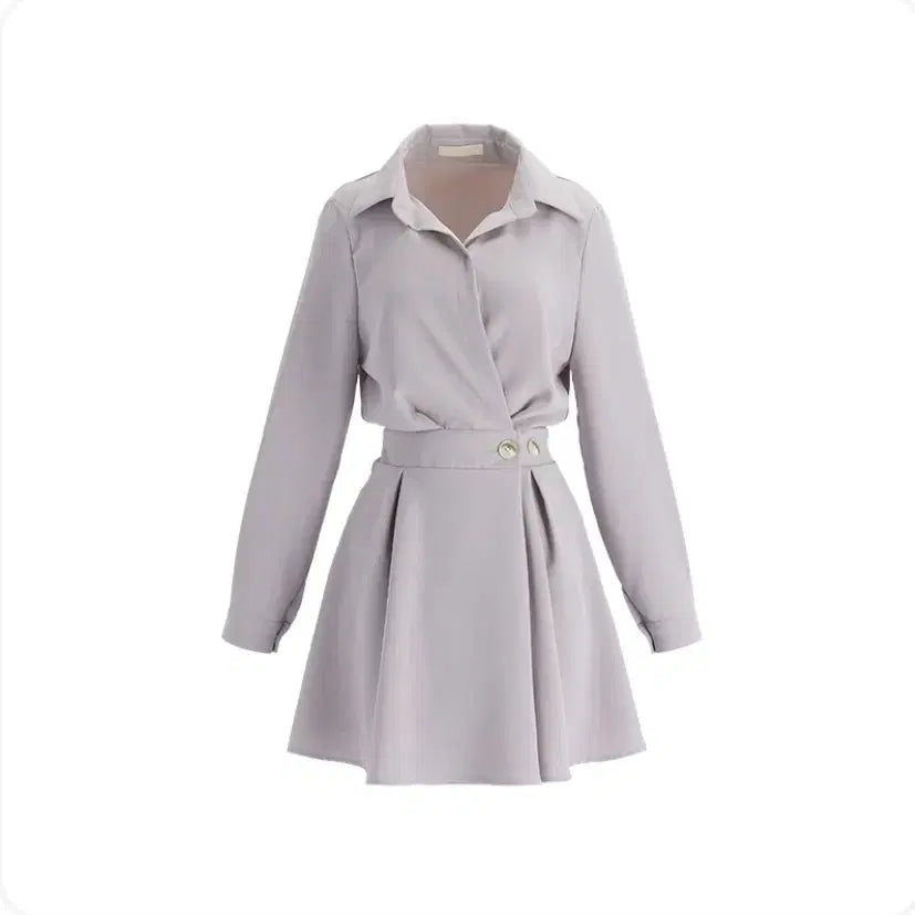 [BUNJANG] Attirance Florence Flare Shirt Wrap Dress / (새상품) 아뜨랑스 피렌체 플레어 셔츠 랩원피스