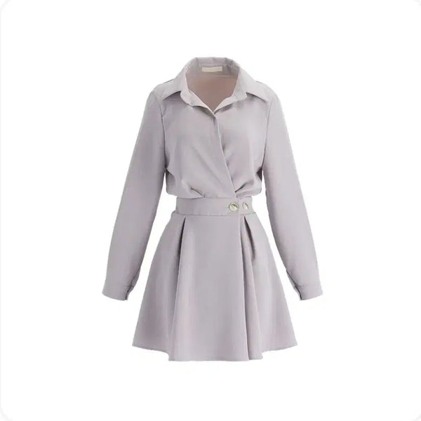 [BUNJANG] Attirance Florence Flare Shirt Wrap Dress / (새상품) 아뜨랑스 피렌체 플레어 셔츠 랩원피스