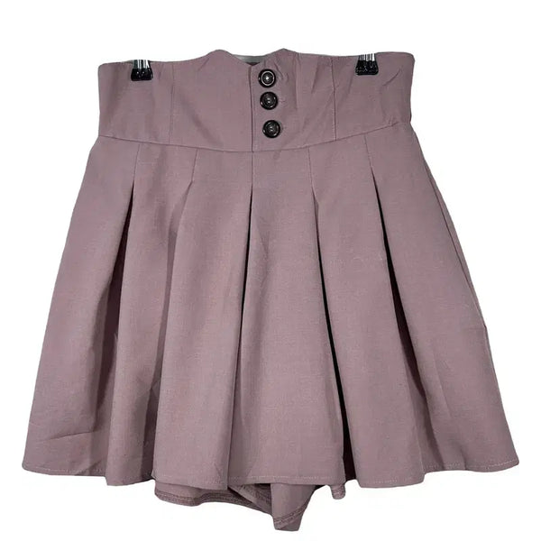 [BUNJANG] High-Waisted Pink Pleated Culottes Shorts / 핑크 플리츠 큐롯 팬츠 하이웨스트 러블리 반바지 [25인치]