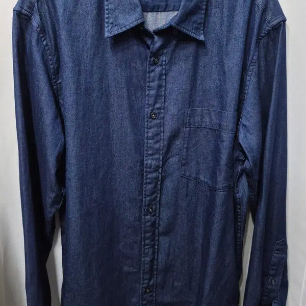 [BUNJANG] Uniqlo Denim Shirt Navy / 유니클로 데님 셔츠 네이비