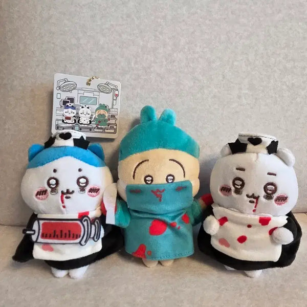 [BUNJANG] Nongshim Cheikawaii Halloween Hospital Keyring Figure Set / 새상품) 먼작귀 치이카와 할로윈 병원 키링 피규어 인형 하치와레 우사기 쿠리만쥬 모몽가 랏코