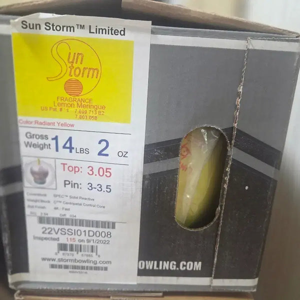 [BUNJANG] Storm Sunstorm Limited Bowling Ball 14lb Radiant Yellow / 선스톰 리미티드 볼링공 14파운드