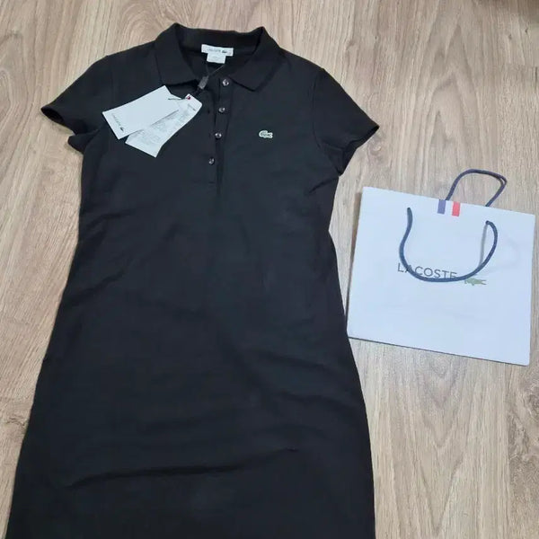 [BUNJANG] Lacoste Black Polo Short Sleeve Dress Size 38 / 라코스테 블랙 폴로 반팔 원피스 사이즈 38