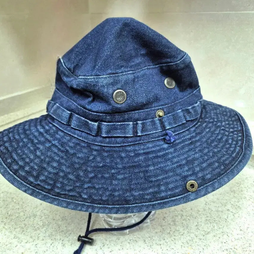 [BUNJANG] Indigo Blue Denim Bucket Hat / 여성 인디고 블루 데님 정글모