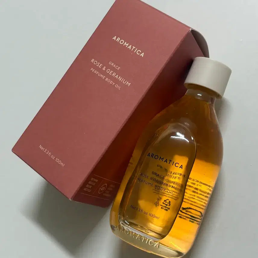 [BUNJANG] Aromatica Rose & Geranium Perfume Body Oil 100ml New / 아로마티카 로즈&제라늄 퍼퓸 바디 오일 100ml 새상품