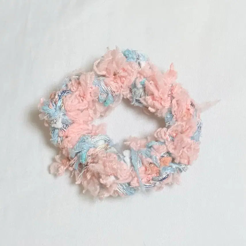 [BUNJANG] Lavender Fog Handmade Knitted Hair Scrunchie Bracelet / [라벤더안개] 헤어 슈슈 뜨개 머리끈 빈티지 니트 팔찌 코바늘 스크런치
