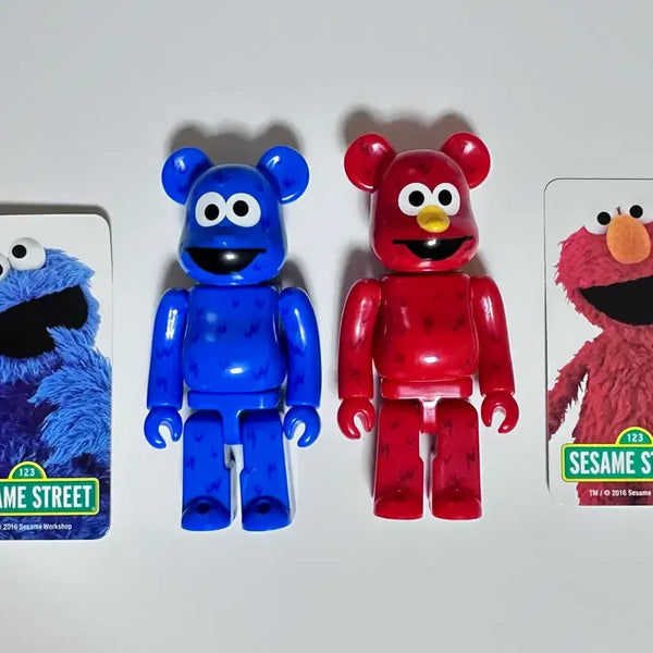[BUNJANG] Bearbrick Series 32 Elmo & Cookie Monster Set (Unsealed) / 베어브릭 32탄 엘모&쿠키몬스터 세트 개봉