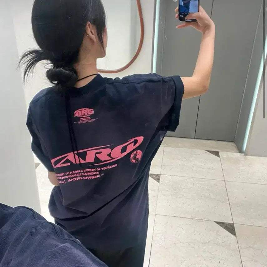 [BUNJANG] Pigment Aurora Painting Oversized Short-Sleeve T-Shirt / 새상품) 피그먼트 오로라 페인팅 루즈핏 오버핏 반팔티셔츠