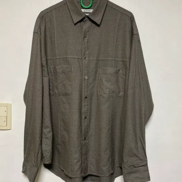 [BUNJANG] GRUNDEN X Barnastudios Checkered Shirt Size 3 / [GRUNDEN] 글런든 X 바나스튜디오 체크 셔츠 3사이즈