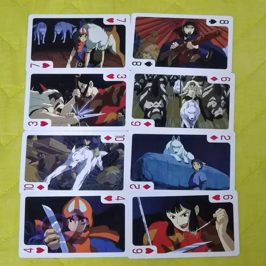 [BUNJANG] Studio Ghibli Princess Mononoke Trump Cards / 지브리 원령공주 모노노케히메 트럼프카드