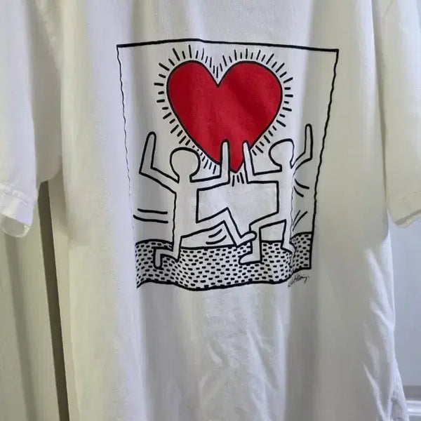 [BUNJANG] Uniqlo x Keith Haring Short Sleeve T-Shirt White L / 유니클로 키스해링 반팔티 화이트 L