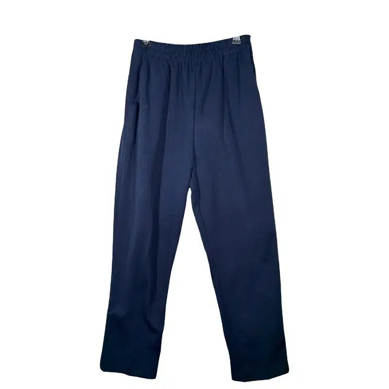 [BUNJANG] Navy Elastic Waistband Pants Loose Fit Daily Trousers [L 69-77] / 네이비 밴딩 팬츠 이지웨어 루즈핏 데일리 바지 [L 69-77]