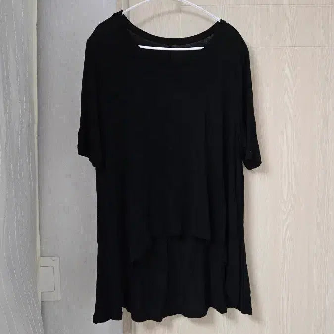 [BUNJANG] Black Short-Sleeve Blouse-Style Top (Size 110, Fits 77-88) / 여름 반팔티 110 (77~88) 블랙