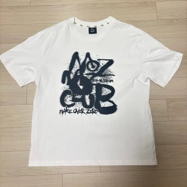 [BUNJANG] MOZ CLUB Graffiti Short Sleeve T-Shirt White / MOZ CLUB 그래피티 반팔 티셔츠 화이트