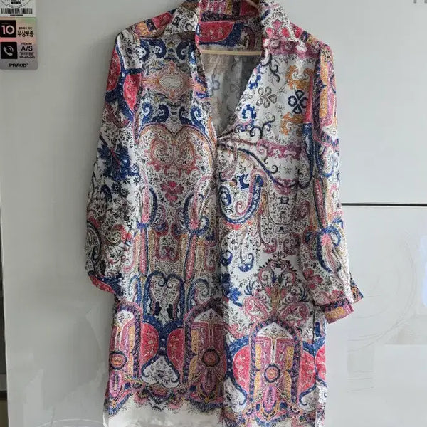[BUNJANG] Paisley Collar Dress S Long Blouse / 페이즐리 카라 원피스 55 S 롱블라우스