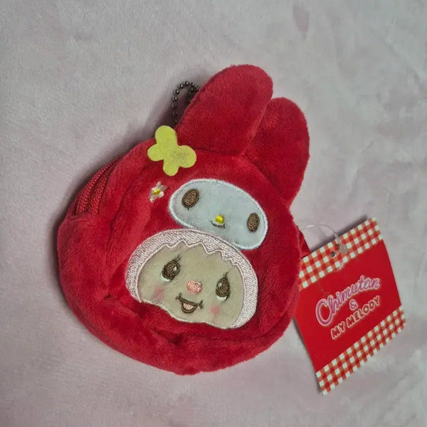 [BUNJANG] Vintage My Melody Chimutan Monchhichi Mini Pouch Keyring / 고전 마이멜로디 치무탄 몬치치 희귀 키링 고전마멜
