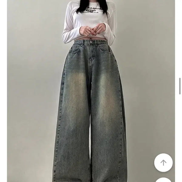 [BUNJANG] Vintage Washed Balloon Denim Pants XL / 사이드절개 빈티지워싱 벌룬 데님팬츠 xl