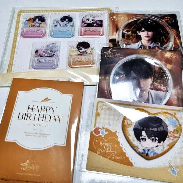 [BUNJANG] Love&Deepspace Howoo Birthday Badge Bundle Set / 일괄 하우주 생일 뱃지 특전 러브앤딥스페이스 럽딥 성훈 서언 기욱 진운