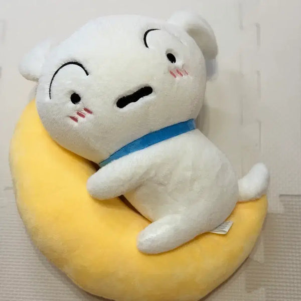 [BUNJANG] White Dog Cushion and Crescent Moon Plush Set / 흰둥이쿠션 /초승달인형