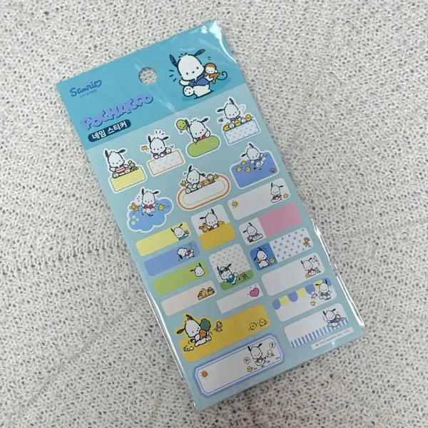 [BUNJANG] Sanrio Pochacco Name Sticker / 산리오 캐릭터즈 포차코 네임 스티커