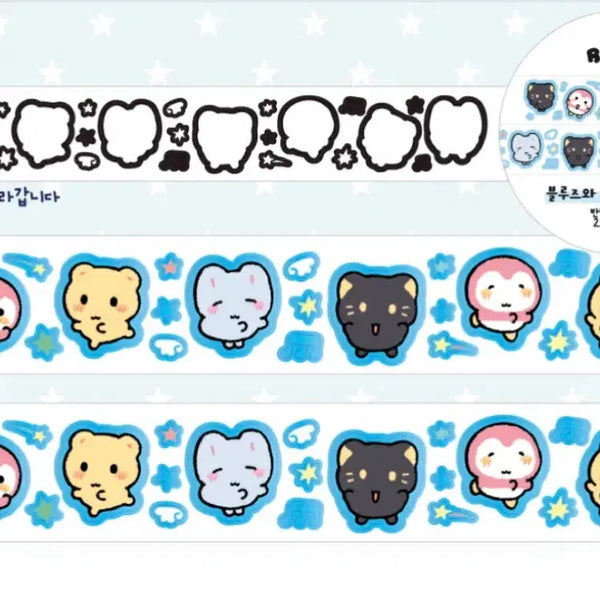 [BUNJANG] Bluz Bluz Dance Time Kiss Cut Sticker Set / 블루즈 블루즈와 댄스타임 키스컷