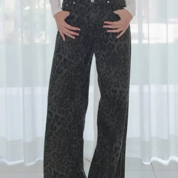 [BUNJANG] Ordinary Holiday Leopard Wide Pants (Size S) / Ordinary Holiday 오디너리 홀리데이 Leopard Pants