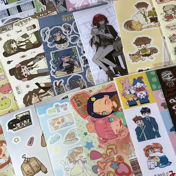 [BUNJANG] 50 Random Stickers (Various Sizes & Themes) / 무중복씰스랜덤50장