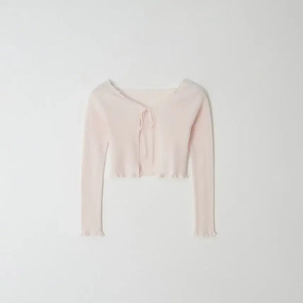 [BUNJANG] Leeds The Wish Mellow Bolero Cardigan Baby Pink / 리즈 leeds 더위시 멜로우 볼레로 가디건 베이비핑크