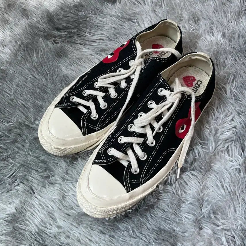 [BUNJANG] Comme des Garçons Converse Black Low Top Sneakers (Size 280) / 꼼데 컨버스 블랙 로우 280
