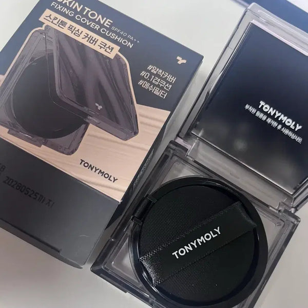 [BUNJANG] Tonymoly Skin Tone Fixing Cover Cushion SPF50+ PA++++ 01 Ivory / 토니모리 미니 쿠션 01 아이보리