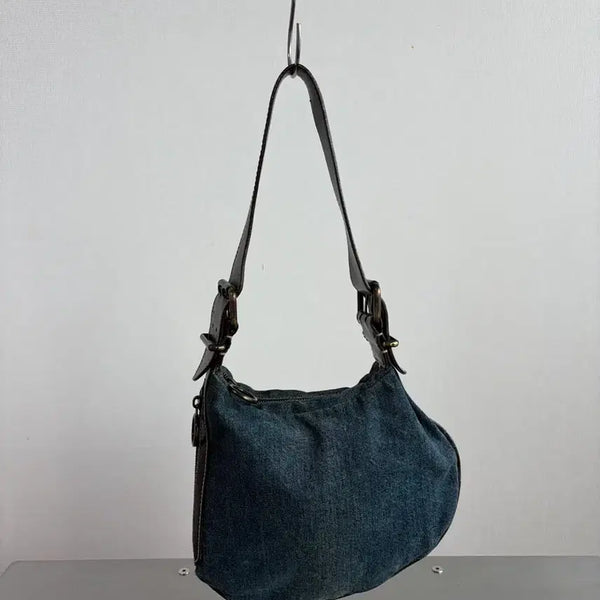 [BUNJANG] Fendi Denim Oyster Shoulder Bag / 펜디 데님 오이스터 숄다백