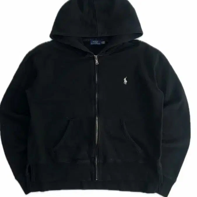 [BUNJANG] Polo Ralph Lauren Black Hoodie Zip-Up (New Model) / 폴로 랄프로렌 후드집업 블랙 신형
