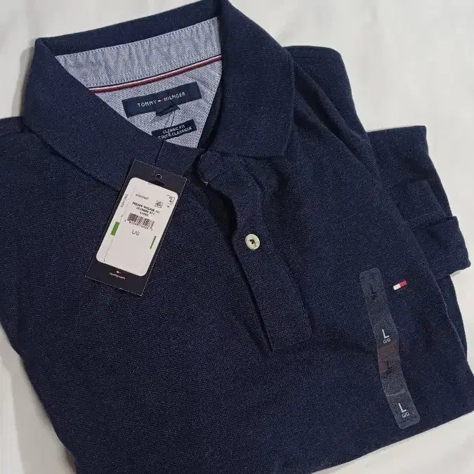 [BUNJANG] Tommy Hilfiger Men's Classic Fit Polo Shirt Navy L / [새제품] 타미힐피거 남성용 폴로셔츠 네이비 남색 L 사이즈 피케티 폴로티 카라티 타미 반팔티 티셔츠 선물용