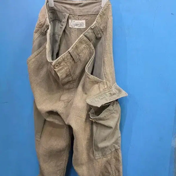 [BUNJANG] T.K GARMENT SUPPLY Linen Military Cargo 7/8 Length Pants / 일본생산 린넨 밀리터리 카고 7/8부 반바지like아메카지