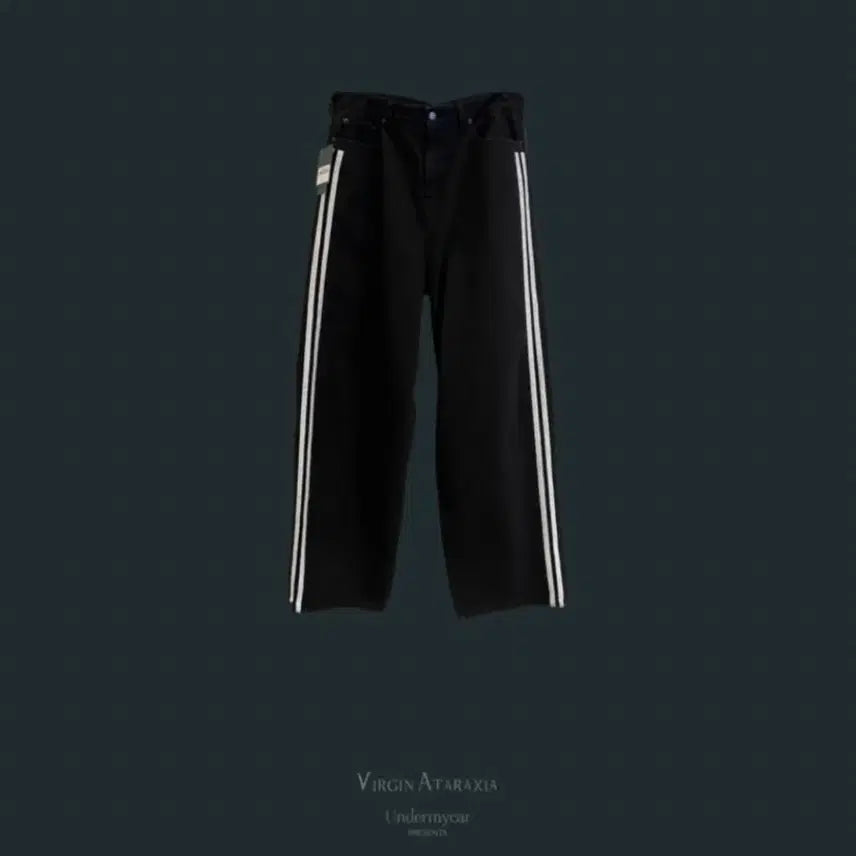 [BUNJANG] Undermycar Side Line Denim Pants Black / [1] 언더마이카 사이드 라인 데님 팬츠 블랙