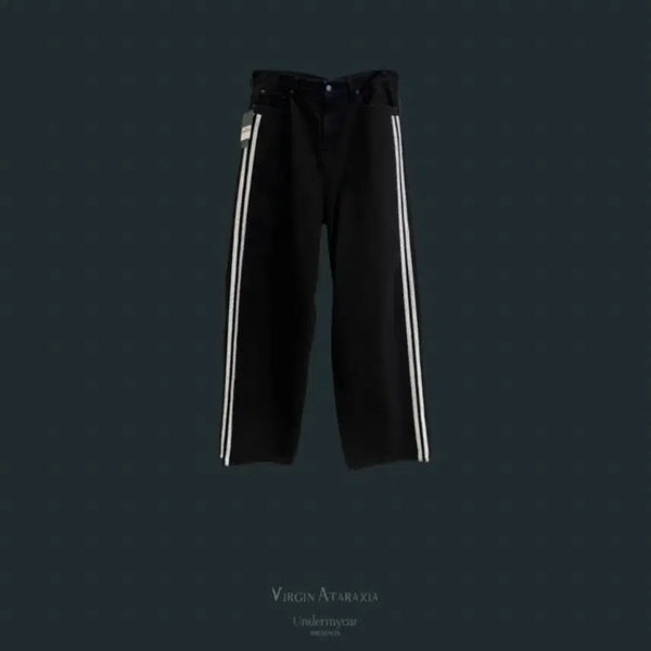 [BUNJANG] Undermycar Side Line Denim Pants Black / [1] 언더마이카 사이드 라인 데님 팬츠 블랙