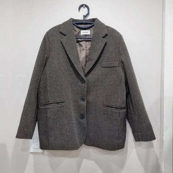 [BUNJANG] Lauren High Check Wool Jacket M / 로렌하이 체크 울자켓