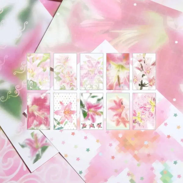 [BUNJANG] Stickers Angelic Lily Deco Stickers (10 Sheets) / 스티커스 Angelic Lily 모조지