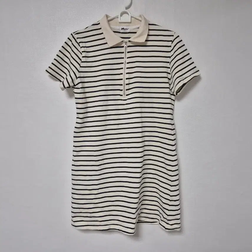 [BUNJANG] Stripe Collar Dress / 스트라이프 카라 원피스