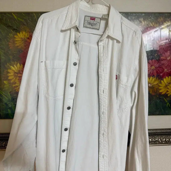 [BUNJANG] Levi's White Shirt Large / 리바이스 화이트 셔츠 라지 사이즈 판매해요