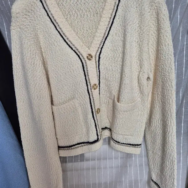 [BUNJANG] Sandro Ivory Knit Cardigan / 산드로 아이보리 니트 가디건