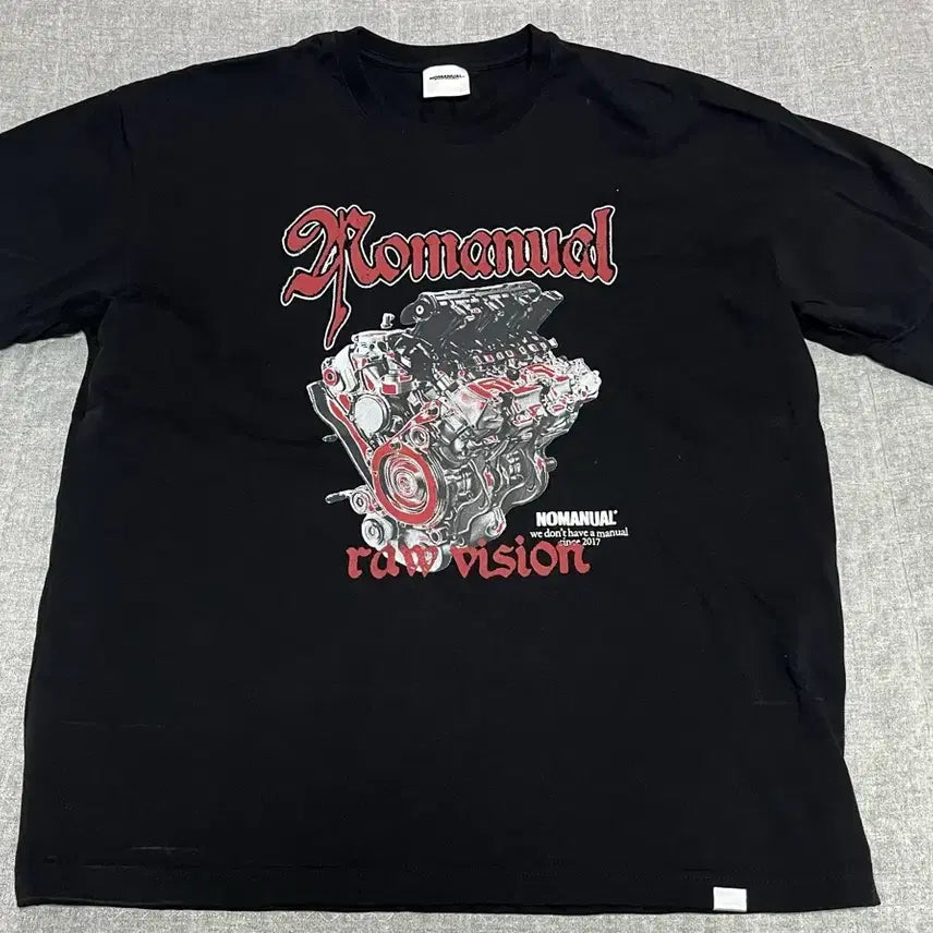 [BUNJANG] NOMANUAL Black Short Sleeve T-Shirt L / 노매뉴얼 검정 반팔 L