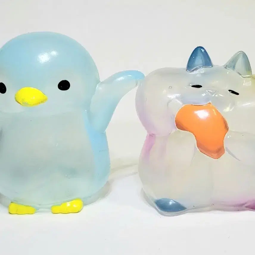 [BUNJANG] Clear Sofubi Hamster Penguin Gacha Figure Bundle Set / 비눗방울 햄스터 펭귄 투명 소프비 피규어 가챠 일괄