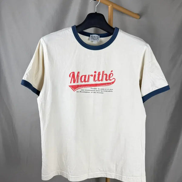 [BUNJANG] Marithé François Girbaud Vintage Baseball Ringer T-Shirt / L ) 마리떼프랑소와저버 빈티지 베이스볼 링거 티셔츠