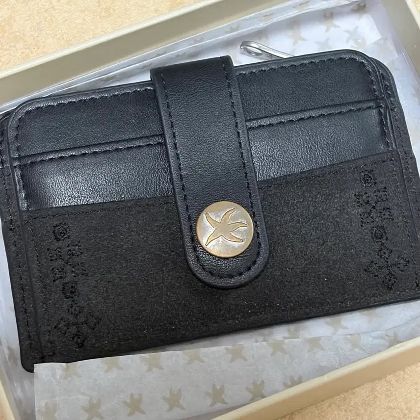 [BUNJANG] TCM The Coldest Moment Suede Buckle Cardholder Black / TCM 더콜디스트모먼트 스웨이드 버클 카드지갑 블랙