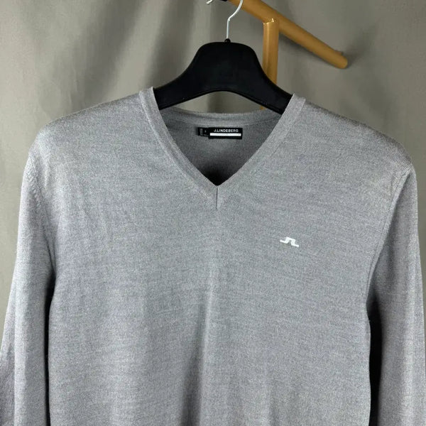 [BUNJANG] J.LINDEBERG Merino Wool V-Neck Knit (M) / M ) 제이린드버그 메리노 울 브이넥 니트