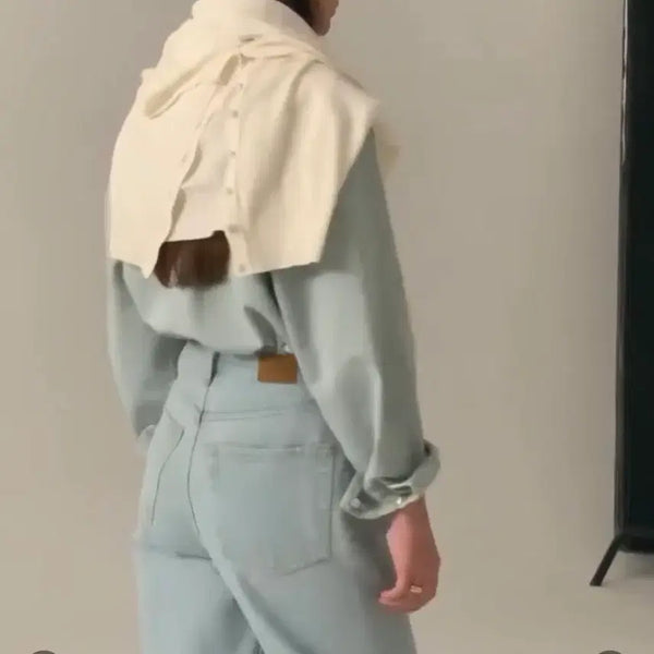[BUNJANG] Shop M Light Wash High-Waisted Straight Fit Denim Pants / 무료배송) 샵엠 연청 데님