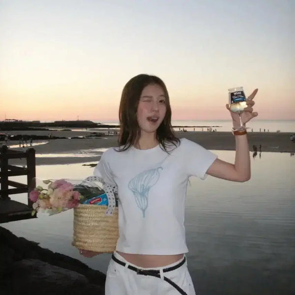[BUNJANG] Frilly Short-Sleeve T-Shirt / 프릴리 반팔티