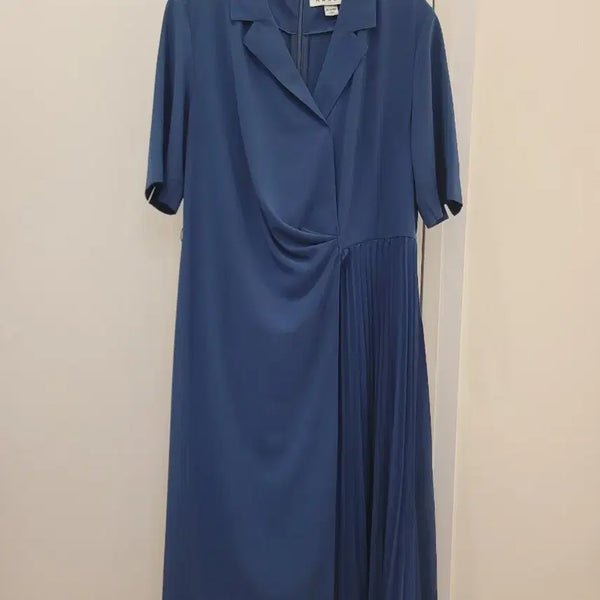 [BUNJANG] Morgan Pleated Detail Shirt Dress / 모르간 플리츠 디테일 셔츠형 롱원피스 55사이즈